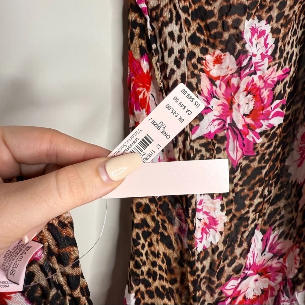 Victoria's Secret Sarong Swim Beach Cover-Up in an animal and floral print